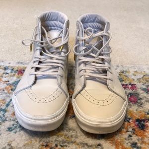 Leather like material vans (pale pink)